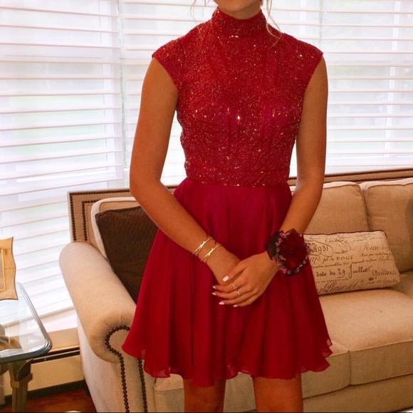 Ruby Red Short Dresses